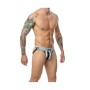 Tanga Mob Eroticwear Bianco Nero XXL