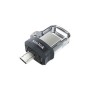 Pendrive SanDisk SDDD3-064G-G46 Nero Portachiavi Argentato 64 GB