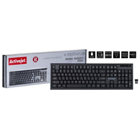 Tastiera Activejet K-3903SW Nero QWERTY