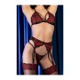 Set di Lingerie Chilirose Nero Rosso S/M