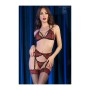 Set di Lingerie Chilirose Nero Rosso S/M