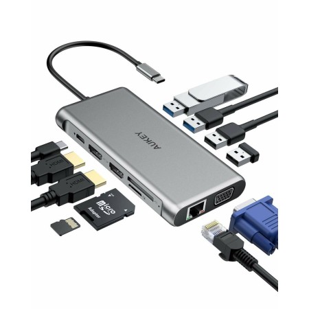 Hub USB Aukey CB-C78 Nero