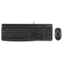 Tastiera e Mouse Ottico Logitech Desktop MK120 1000 dpi USB