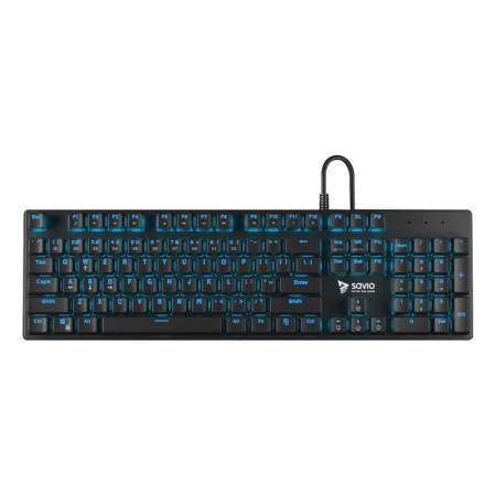 Tastiera Savio RX FULL Azzurro Nero QWERTY