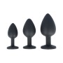 Plug Anale Virgite Nero Silicone Set 3 Pezzi