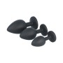 Plug Anale Virgite Nero Silicone Set 3 Pezzi