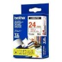 Nastro Laminato per Etichettatrici Brother TZE355 Bianco/Nero 24 mm