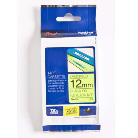 Cartuccia ad Inchiostro Originale Brother TZe-C31 Nero 12 mm