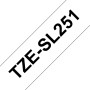 Nastro Laminato per Etichettatrici Brother TZe-SL251 Bianco Nero (1 Unità)