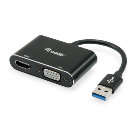 Adattatore USB con VGA Equip 133386 Nero