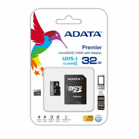 Scheda Di Memoria Micro SD con Adattatore Adata CLASS10 32 GB