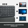 Tastiera Logitech Ergo K860 Nero Grigio Grafite Qwerty in Spagnolo