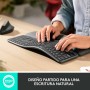 Tastiera Logitech Ergo K860 Nero Grigio Grafite Qwerty in Spagnolo