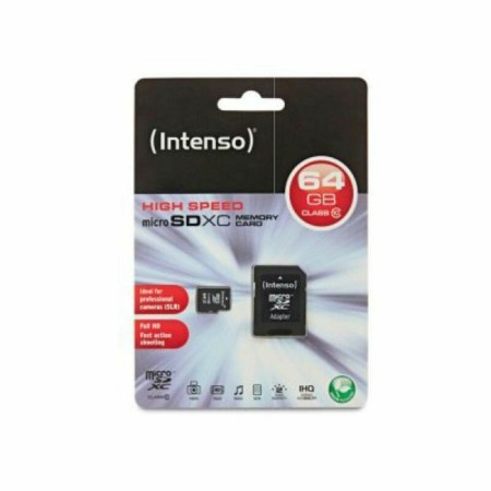 Scheda Di Memoria Micro SD con Adattatore INTENSO 3413490 64 GB Classe 10