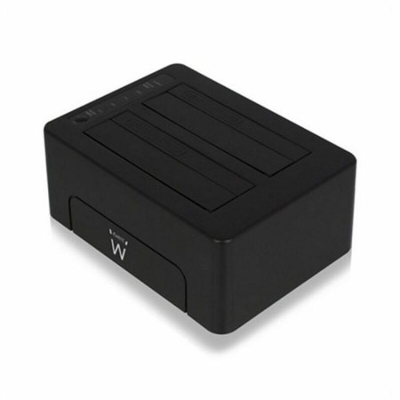 Dock Station Dual Ewent AAACET0186 Dual 2.5"-3.5" USB 3.1 ABS Nero