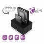 Dock Station Dual Ewent AAACET0186 Dual 2.5"-3.5" USB 3.1 ABS Nero