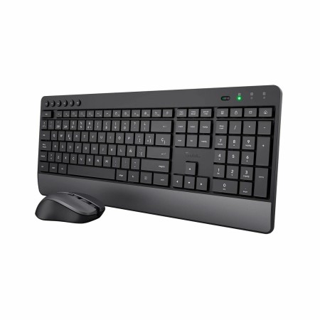 Tastiera e Mouse Trust 24531 Qwerty in Spagnolo Nero QZERTY Spagnolo