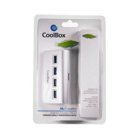 Hub USB CoolBox COO-HU4ALU3 Alluminio (4 Porte)