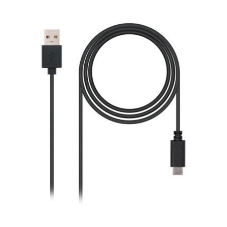 Cavo USB A con USB C NANOCABLE 10.01.210 Nero