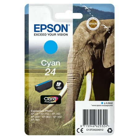 Cartuccia ad Inchiostro Originale Epson T2422 Ciano 4,6 ml