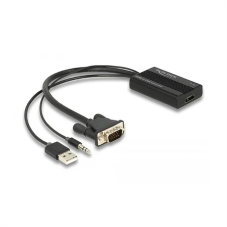 Adattatore HDMI con VGA con Audio DELOCK 64172 Nero 25 cm