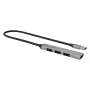 Hub USB CoolBox COO-HUB195 Grigio Argentato