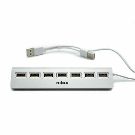 Hub USB Nilox NXHU7ALU2 Nero Grigio