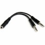 Adattatore Audio Jack Startech MUYHSFMM       Nero 0,13 m