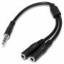 Adattatore Audio Jack Startech MUY1MFFS       Nero 0,2 m