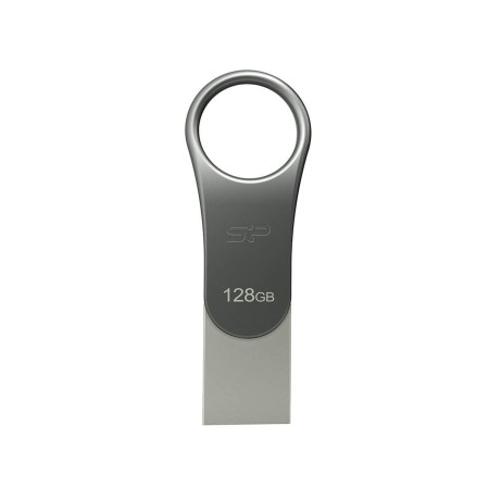 Memoria USB Silicon Power Mobile C80 Grigio Titanio 128 GB