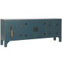 Mobile TV DKD Home Decor Abete Blu scuro Legno MDF 130 x 24 x 51 cm