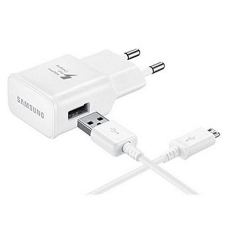 Caricabatterie da Parete + Cavo Micro USB C Samsung EP-TA20EWECGWW USB 2.0 2 mA 5 V 240 V Bianco