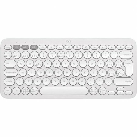 Tastiera Wireless Logitech Pebble Keys 2 K380s Qwerty in Spagnolo Bianco