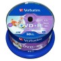 DVD-R Verbatim DVD+R Wide Inkjet Printable No ID Brand 50 Unità