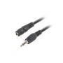 Adattatore Jack 3,5 mm da Femmina a Maschio Lanberg CA-MJFJ-10CC-0015-BK Nero