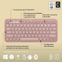 Tastiera Bluetooth con Supporto per Tablet Logitech K380 Francese Rosa AZERTY