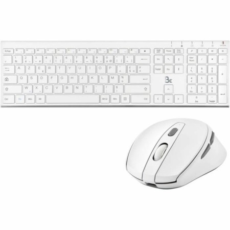 Tastiera e Mouse Bluestork Azerty Francese Azzurro Bianco