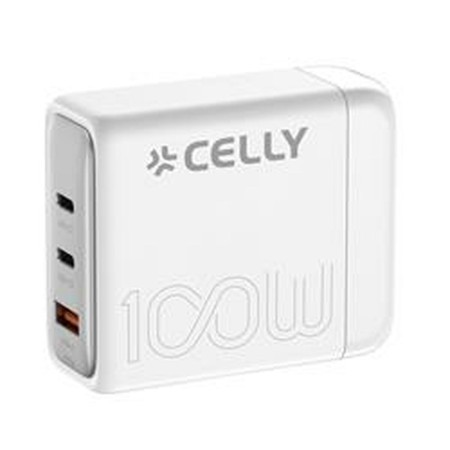 Caricabatterie da Parete Celly PS3GAN100WWH Bianco 100 W