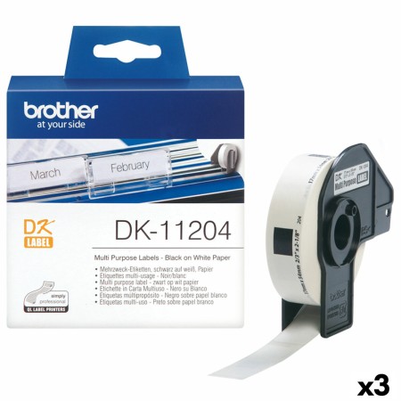 Rotolo di Etichette Brother DK-11204 17 x 54 mm (3 Unità)