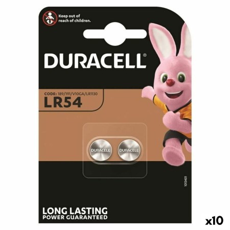 Batterie a Bottone Alcaline DURACELL LR1130 LR54 2 Pezzi 10 Unità 1,5 V