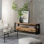 Mobile TV MARA 150 x 45 x 60 cm Naturale Nero Legno Ferro