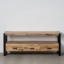 Mobile TV MARA 150 x 45 x 60 cm Naturale Nero Legno Ferro