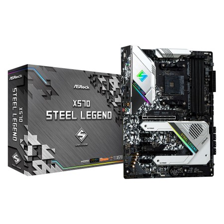 Scheda Madre ASRock X570 Steel Legend AMD X570 AMD AMD AM4