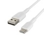 Cavo USB A con USB-C Belkin CAB001BT2MWH Bianco 2 m