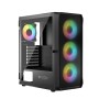 Case computer desktop ATX Logic PORTOS ARGB Bianco Nero