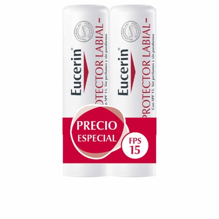 Protettore Labbra Eucerin Protector Labial Lote 2 Unità Spf 15 Pack 4,8 g