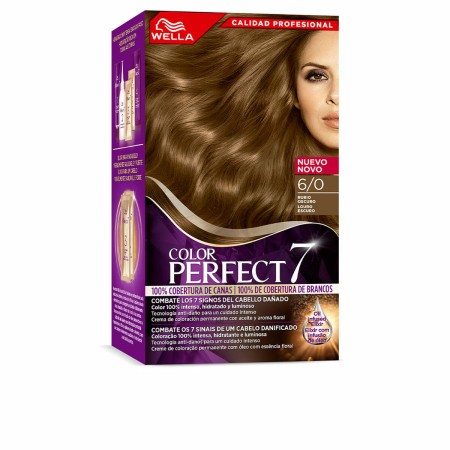 Tintura Permanente Wella Color Perfect 7 Nº 6/0 Capelli Brizzolati Biondo Scuro 60 ml