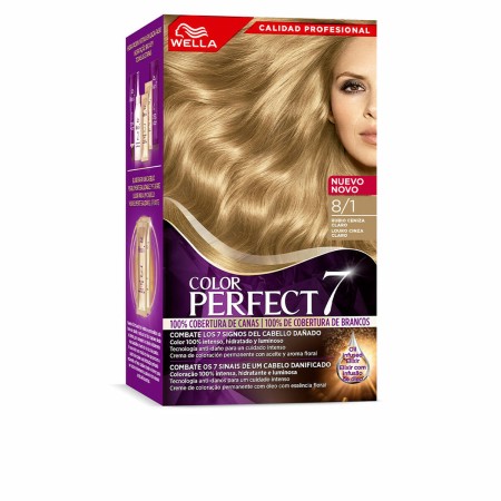 Tintura Permanente Wella Color Perfect 7 Nº 8/1 Capelli Brizzolati 60 ml Biondo Chiaro Cenere