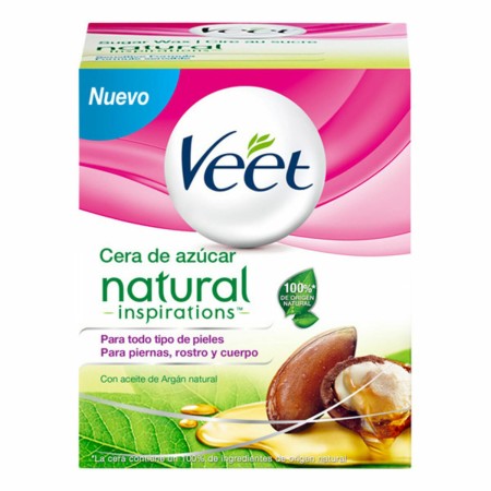 Crema Depilatoria Corpo Veet Cera Tibia Natural Olio d'Argan Zucchero 250 ml