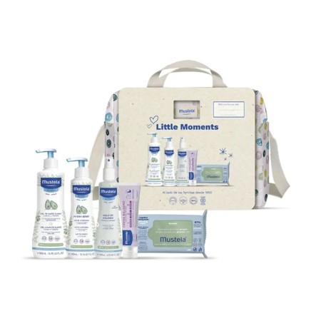 Necessaire da Viaggio Mustela Bolsa Paseo Little Moments Lunares Lote 6 Pezzi